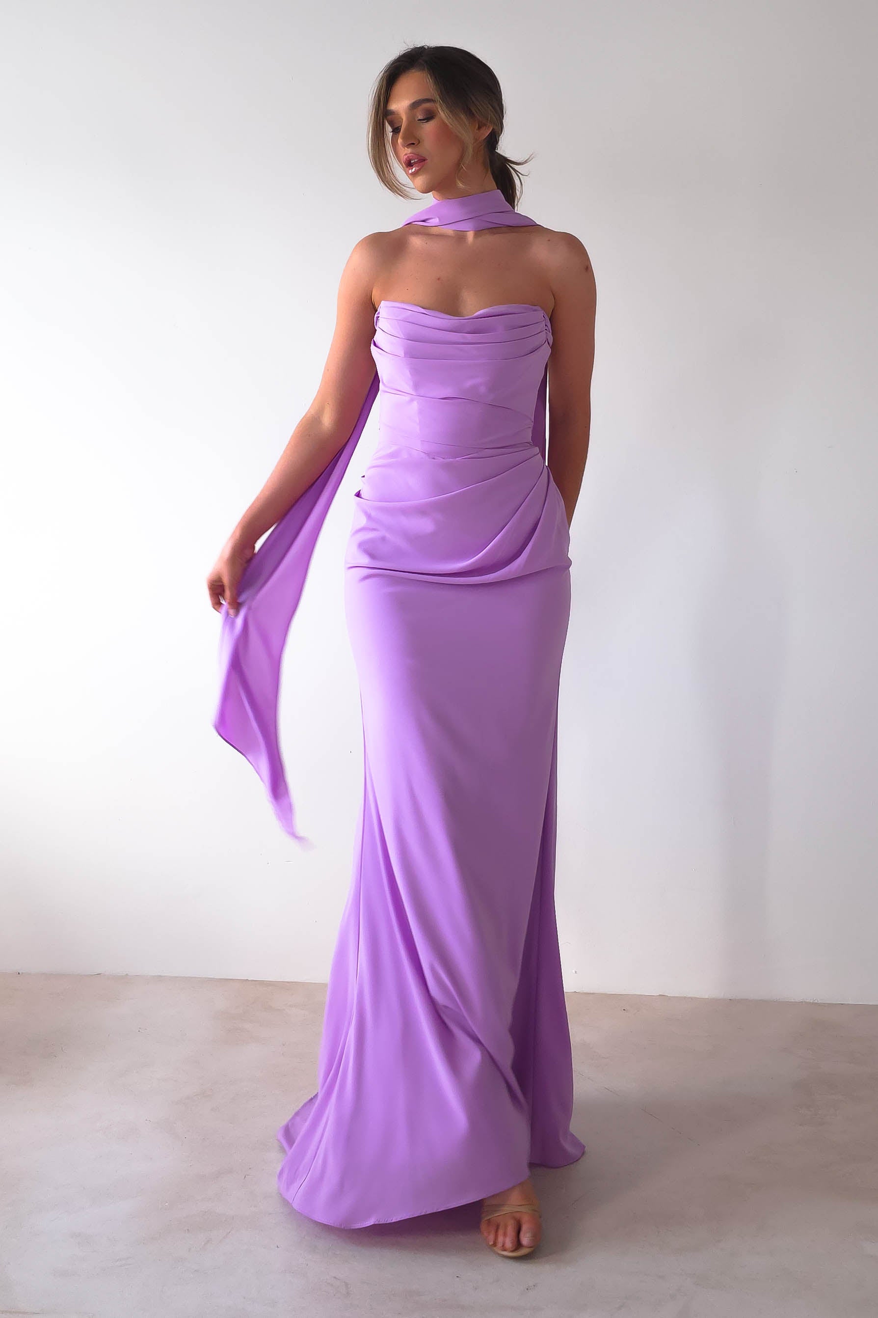 Lisa Multiway Chiffon Gown | Lilac