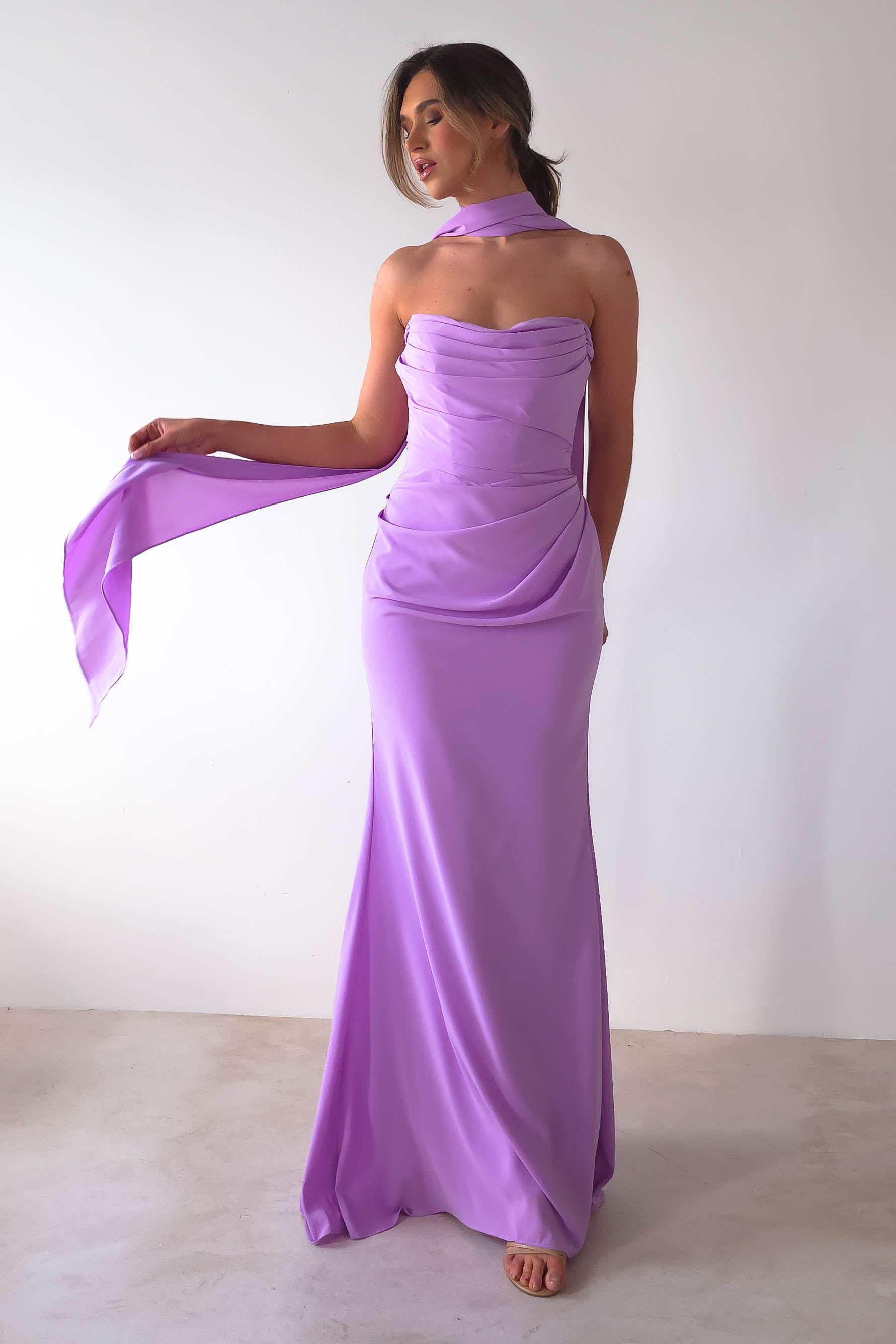 Lisa Multiway Chiffon Gown | Lilac