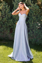 Oh Hello Clothing Dresses > Prom Dresses Luna Glitter Corset Aline Gown | Blue