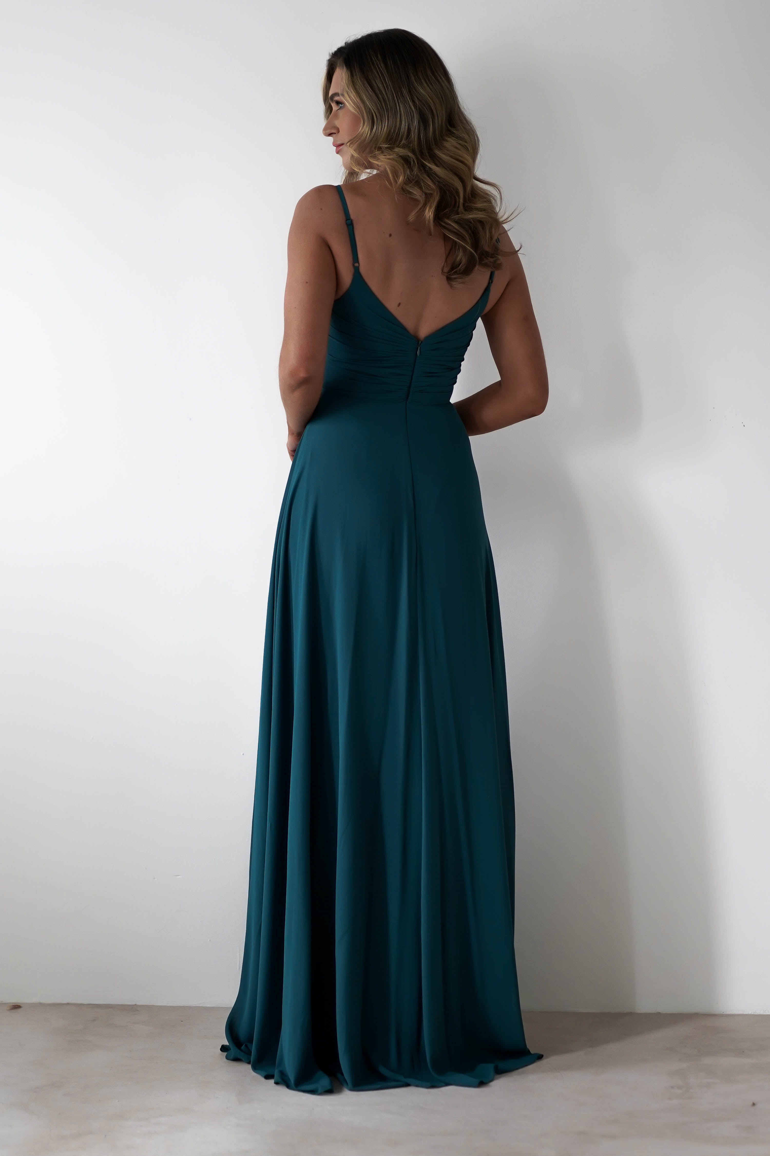 Lupita Chiffon Maxi Dress | Teal