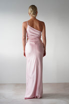 Lyra Soft Matte Satin Maxi Dress Blush Pink | Wedding Guest Dress | Maxi | Satin | Oh Hello Clothing