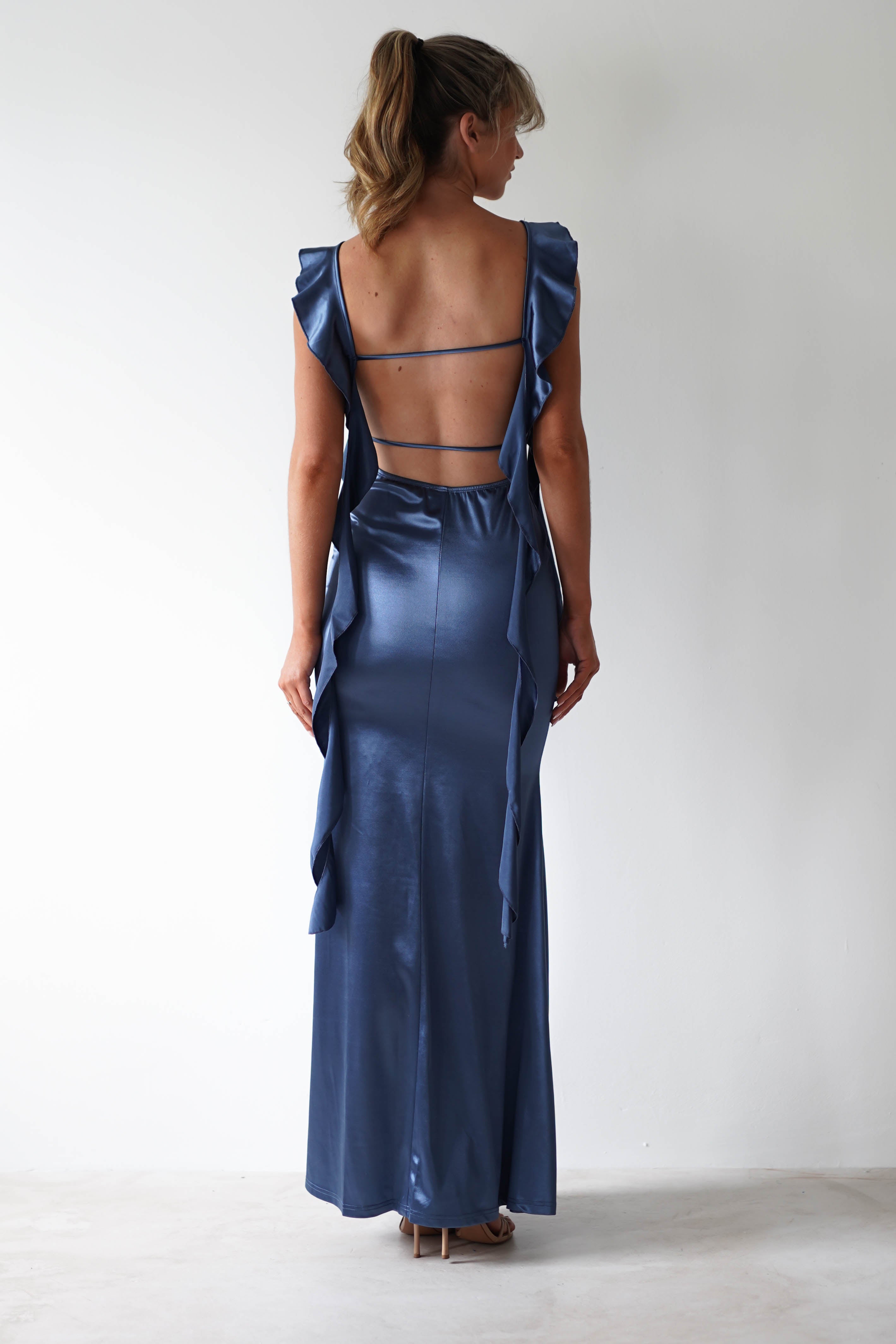 Saraid Glitzerkleid | Blau