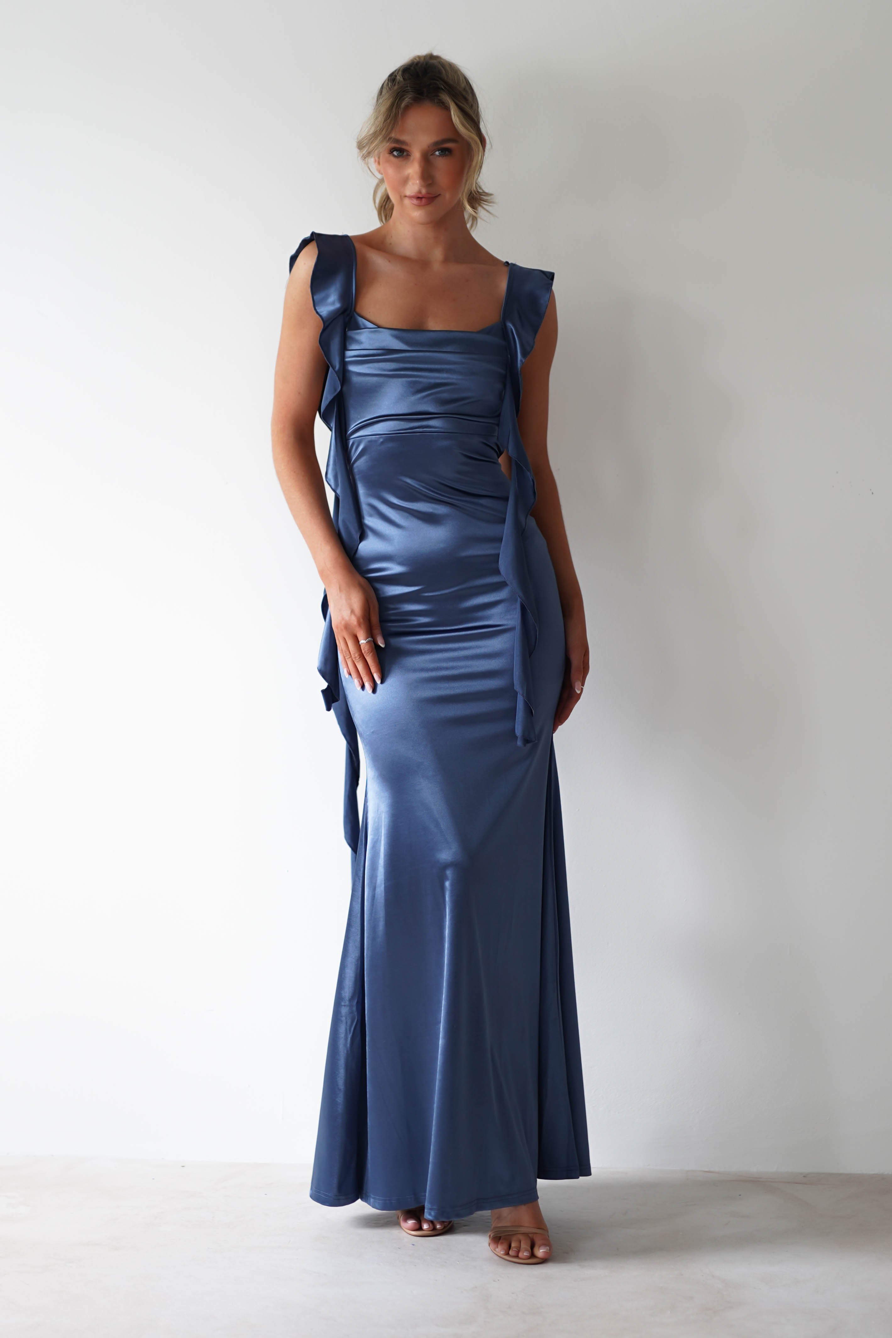 Saraid Glitzerkleid | Blau