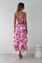 Madrid Ruffle Floral Maxi Dress Pink | Wedding Guest Dress | Maxi | Oh Hello Clothing