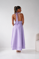 Oh Hello Clothing Women > Clothing > Dresses Makaila Halterneck Chiffon Midaxi Dress | Lilac