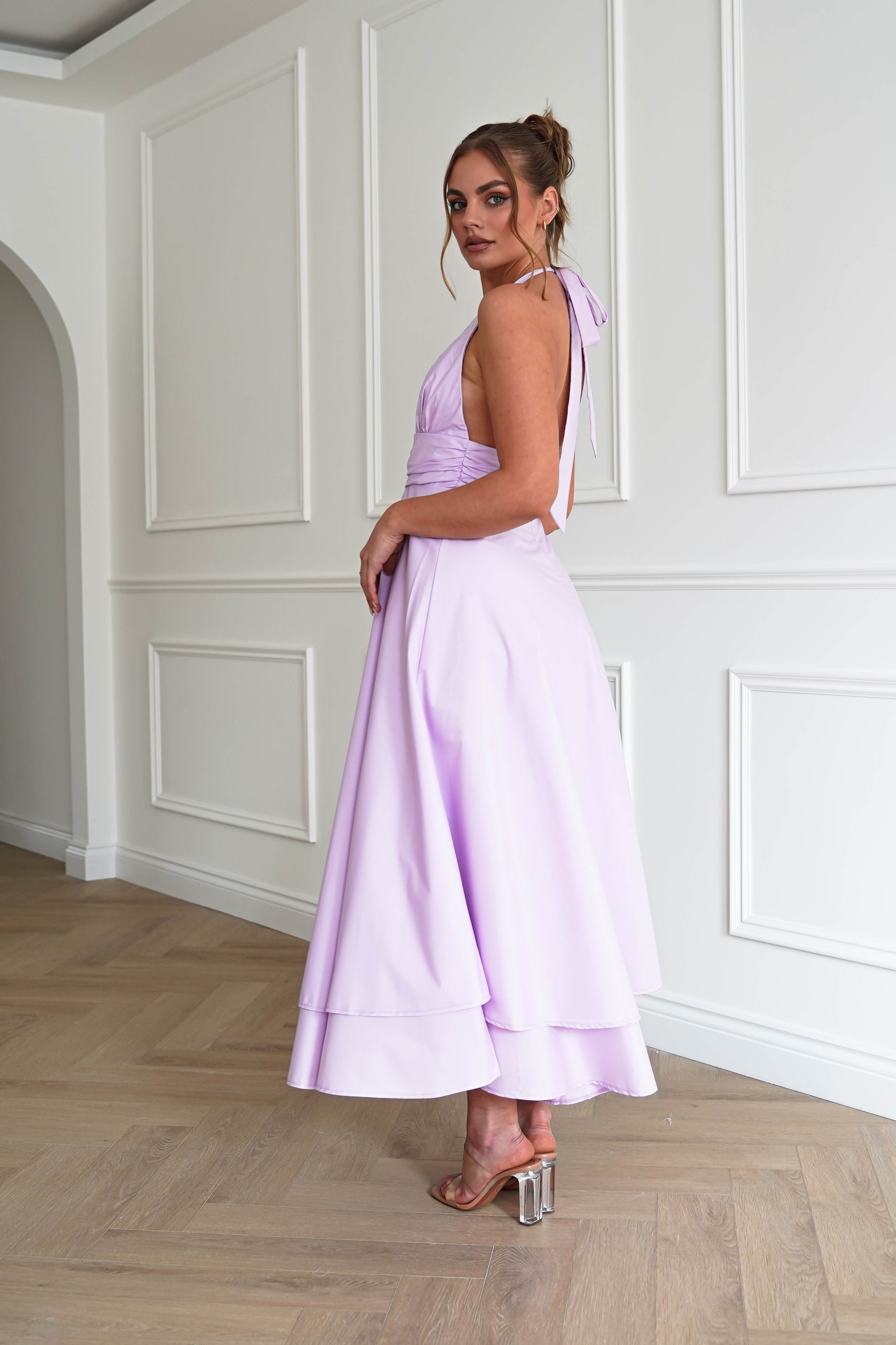 Makaila Halterneck Chiffon Midaxi Dress | Lilac | Wedding Guest Oh Hello Clothing Makaila Halterneck Chiffon Midaxi Dress | Lilac | Wedding Guest Oh Hello Clothing