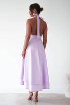 Oh Hello Clothing Women > Clothing > Dresses Makaila Halterneck Chiffon Midaxi Dress | Lilac