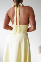 Oh Hello Clothing Women > Clothing > Dresses Makaila Halterneck Chiffon Midaxi Dress | Yellow