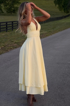 Oh Hello Clothing Women > Clothing > Dresses Makaila Halterneck Chiffon Midaxi Dress | Yellow