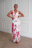 Oh Hello Clothing Women > Clothing > Dresses Marisol Floral Print Tiered Maxi Dress | Mixed Print