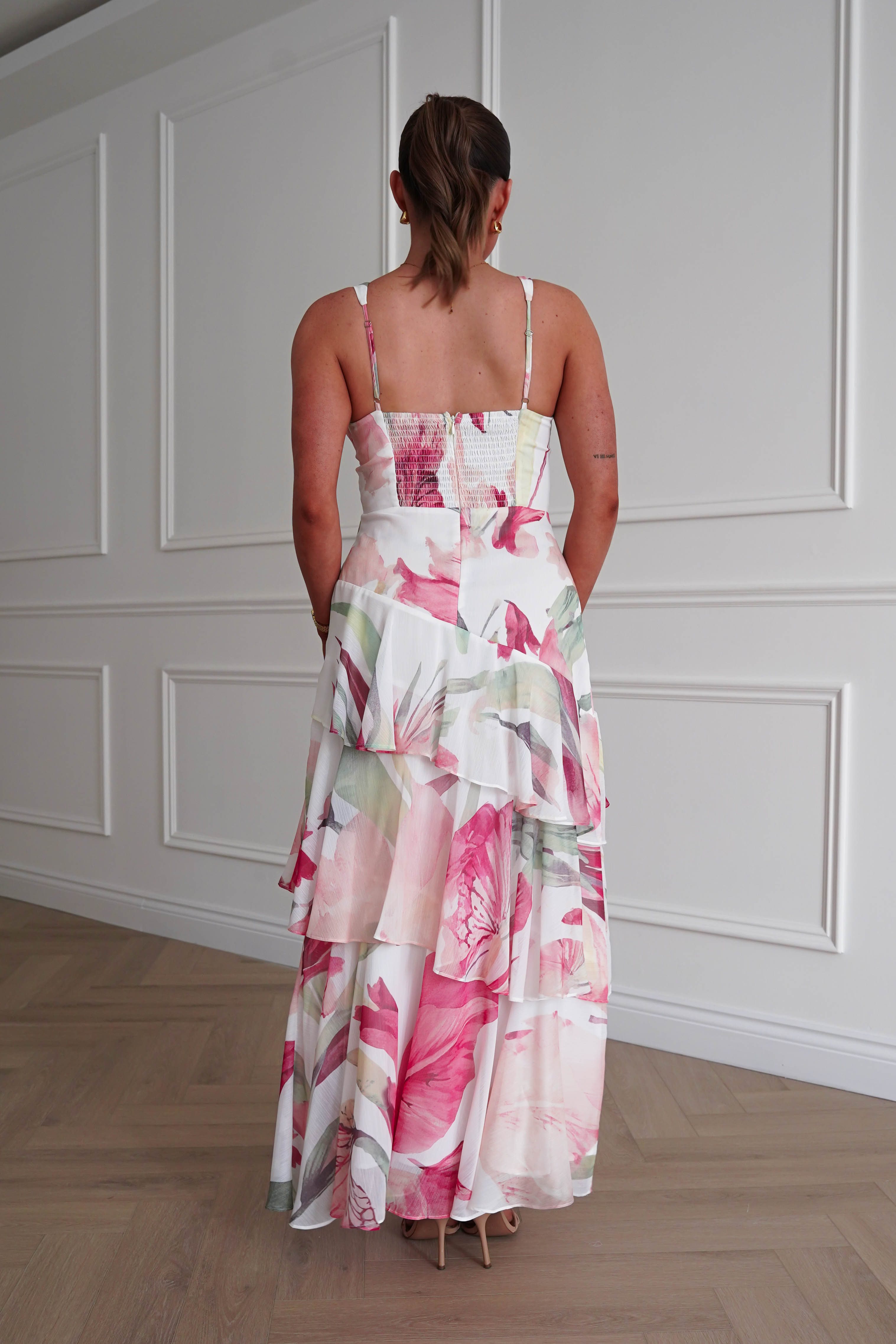 Oh Hello Clothing Women > Clothing > Dresses Marisol Floral Print Tiered Maxi Dress | Mixed Print