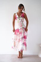 Oh Hello Clothing Women > Clothing > Dresses Marisol Floral Print Tiered Maxi Dress | Mixed Print