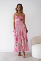 Oh Hello Clothing Women > Clothing > Dresses Maroma Floral Layered Maxi Dress | Pink