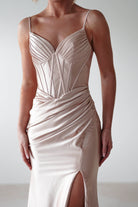 Meaghan Bodycon Gown | Champagne | Debs & Prom | Formal Gown | Oh Hello Clothing