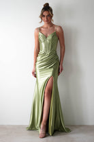 Meaghan Bodycon Gown | Lime Green | Debs & Prom | Formal Gown | Oh Hello Clothing