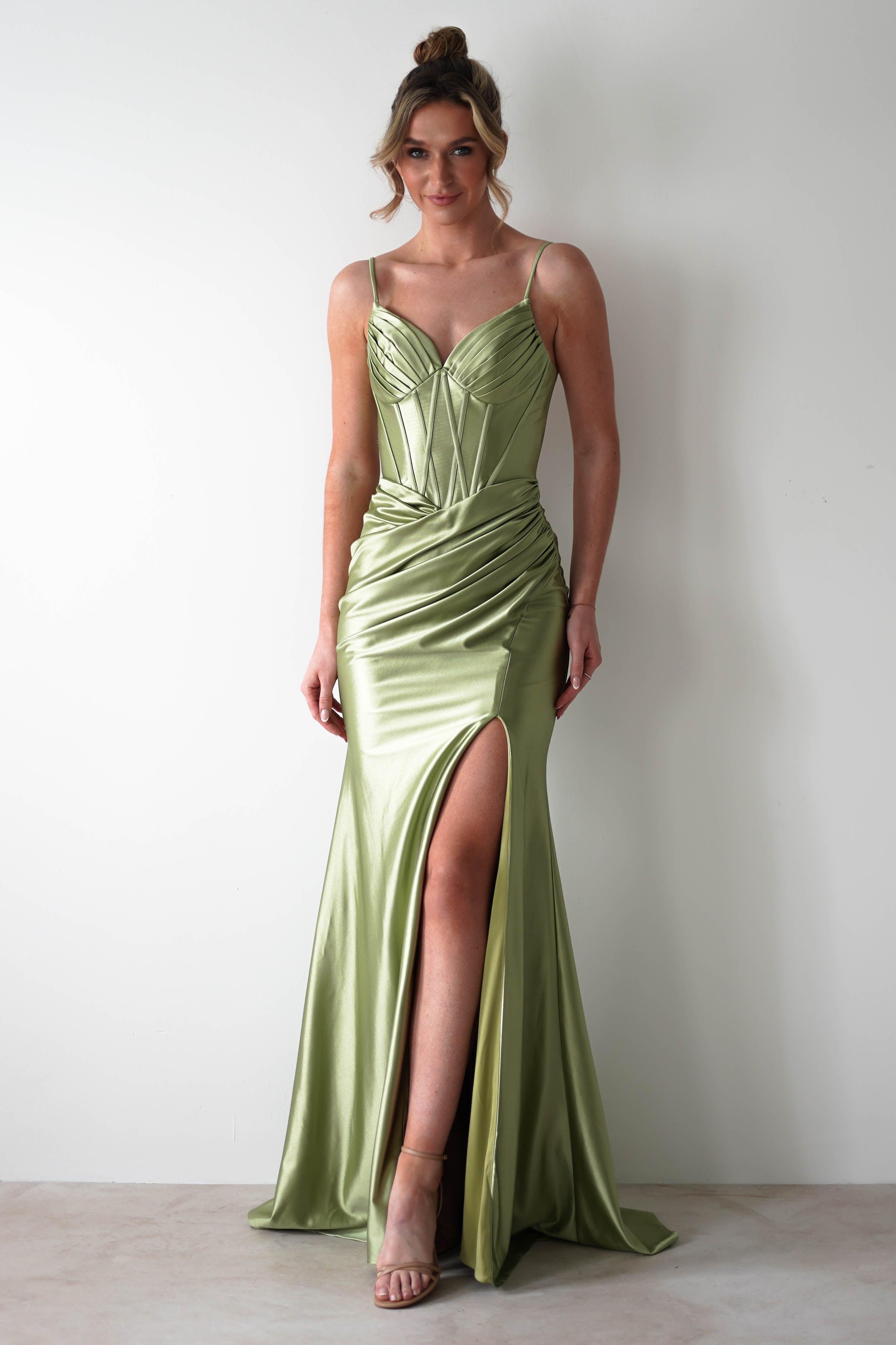 Meaghan Bodycon Gown | Lime Green