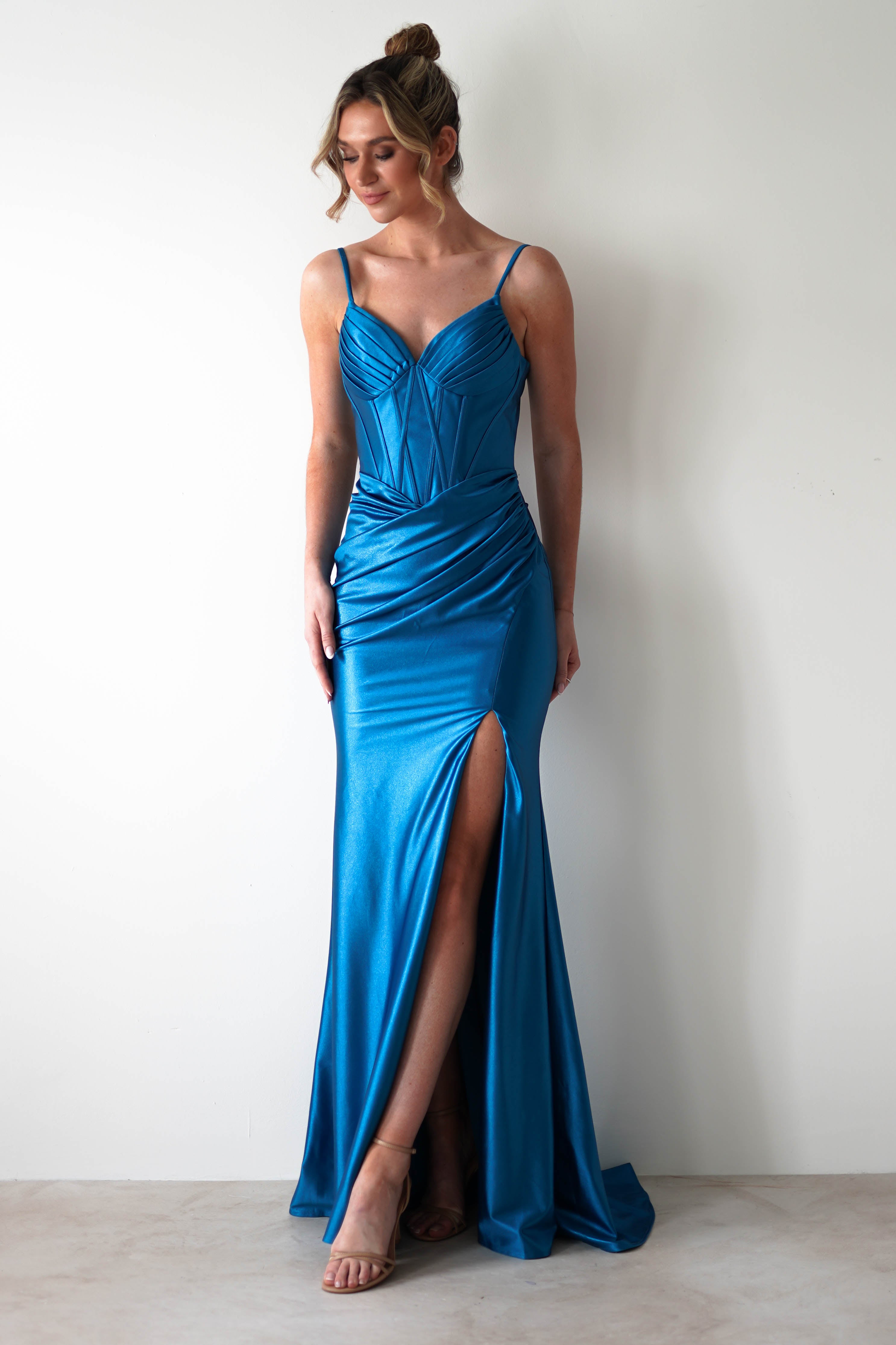 Meaghan Bodycon Gown | Turquoise