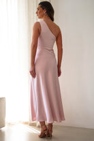 Meera Soft Matte Satin Midaxi Dress Blush Pink | Wedding Guest Dress | Satin | Oh Hello Clothing