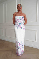 Oh Hello Clothing Women > Clothing > Dresses Melanie Floral Lace Midaxi Dress | White/Pink