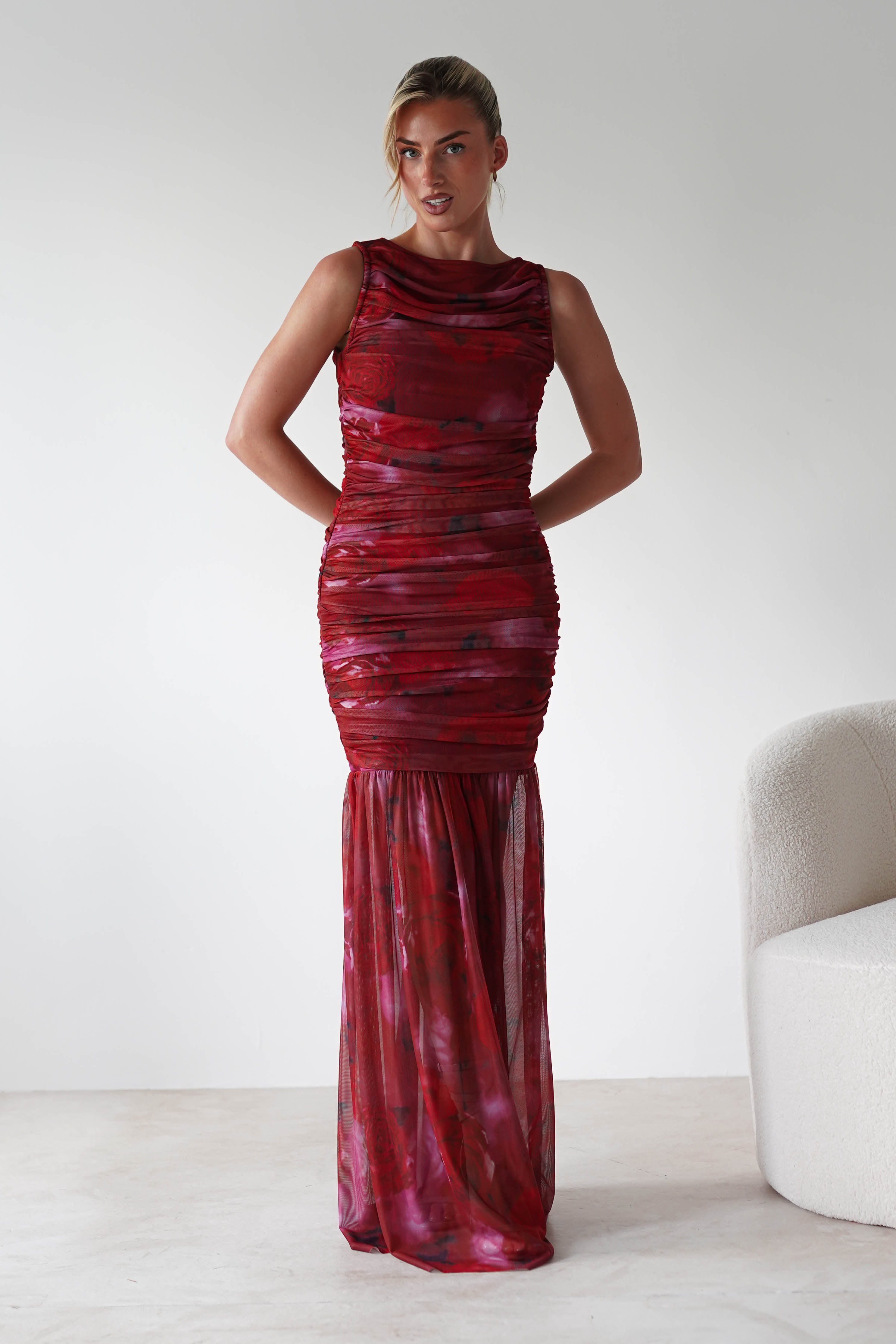 Merlo Mesh Bandage Dress | Mixed Print | Oh Hello Clothing | S (8)