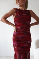 Merlo Mesh Bandage Dress Mixed Print | Wedding Guest Dress | Mesh | Oh Hello Clothing