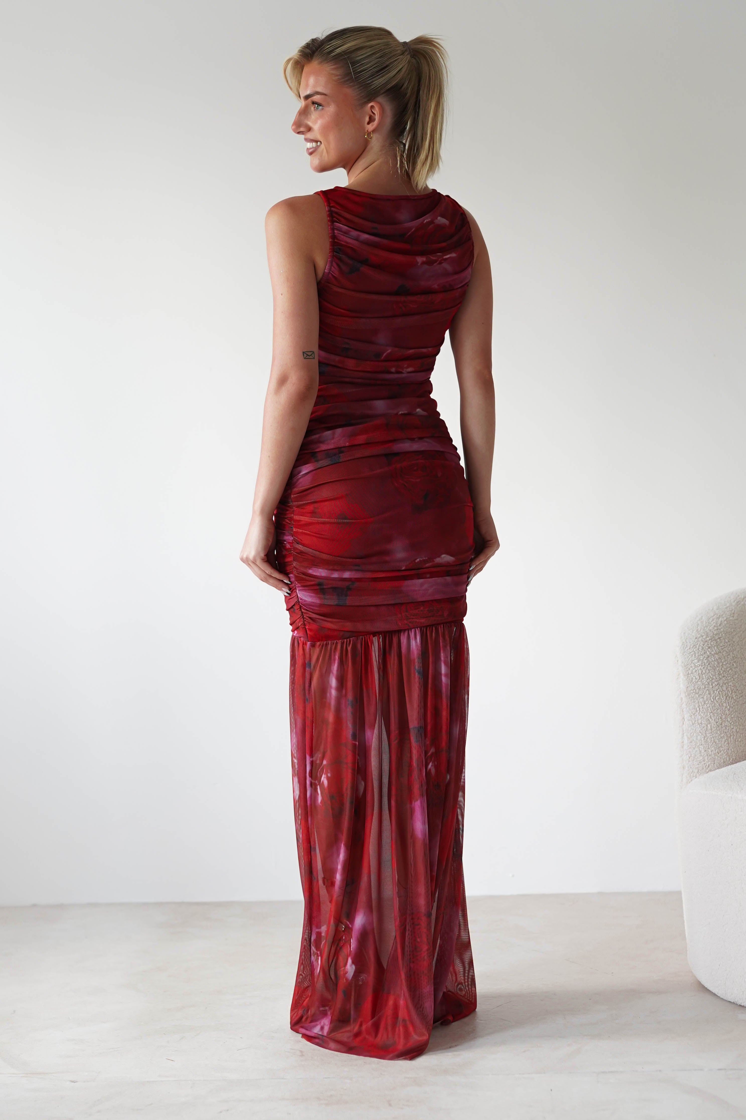 Merlo Mesh Bandage Dress | Mixed Print | Oh Hello Clothing | S (8)