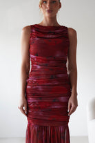 Merlo Mesh Bandage Dress Mixed Print | Wedding Guest Dress | Mesh | Oh Hello Clothing