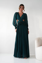 Oh Hello Clothing Women > Clothing > Dresses Middleton Pleated Maxi Dress | Forest Green