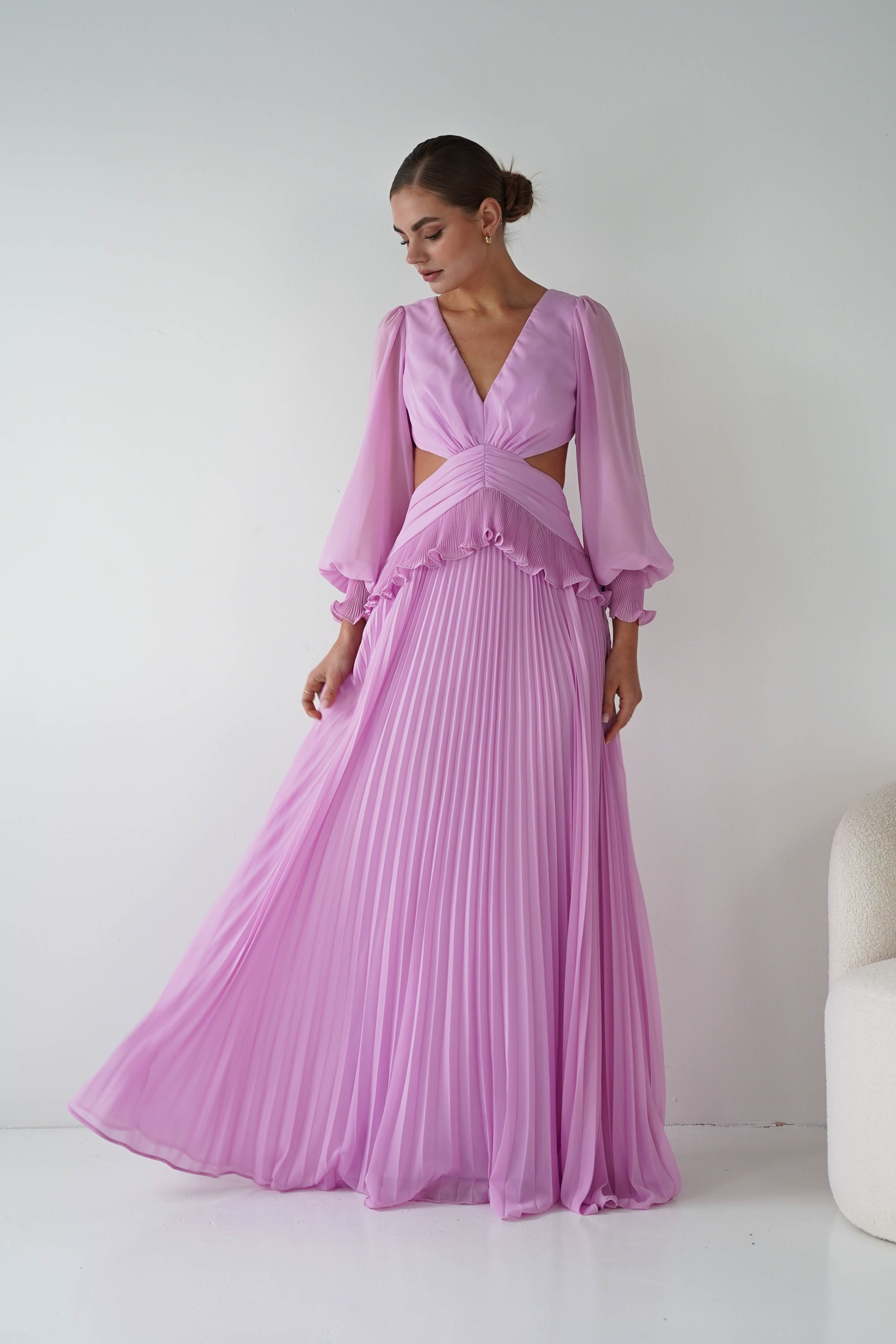 Oh Hello Clothing Women > Clothing > Dresses Middleton Pleated Maxi Dress | Pink