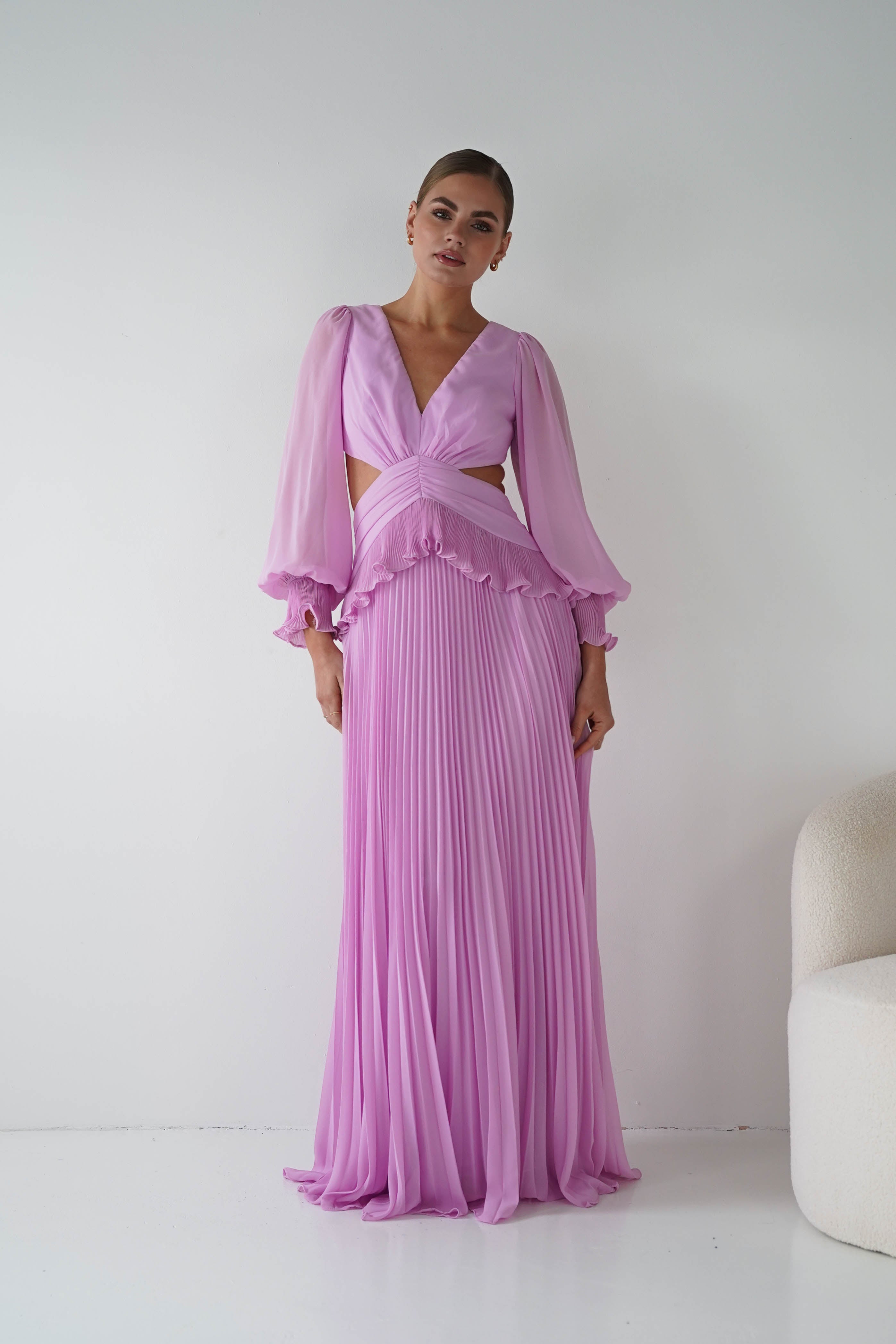 Oh Hello Clothing Women > Clothing > Dresses Middleton Pleated Maxi Dress | Pink