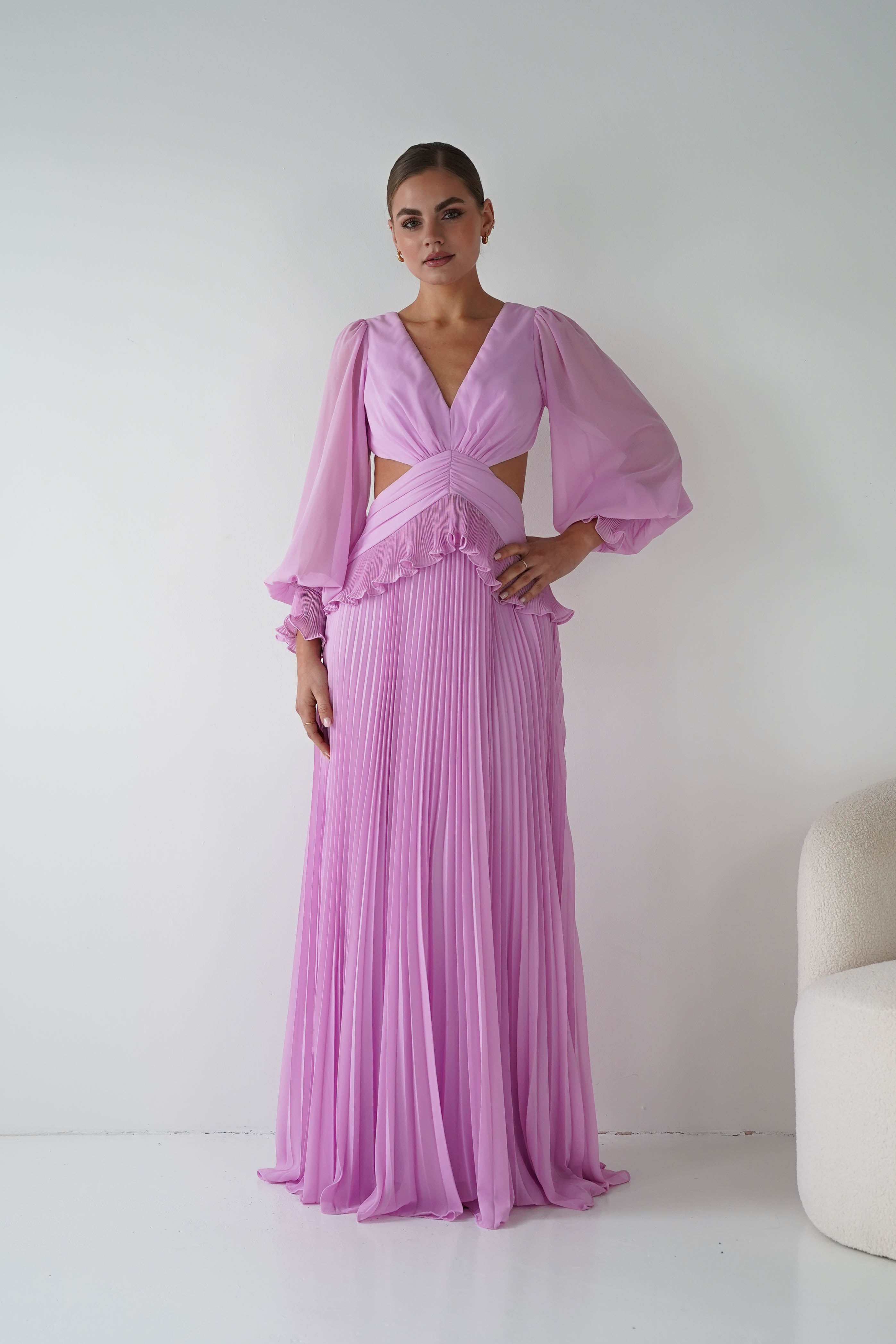 Oh Hello Clothing Women > Clothing > Dresses Middleton Pleated Maxi Dress | Pink
