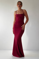 Monette Bodycon Maxi Gown | Burgundy | Debs & Prom | Formal Gown | Oh Hello Clothing