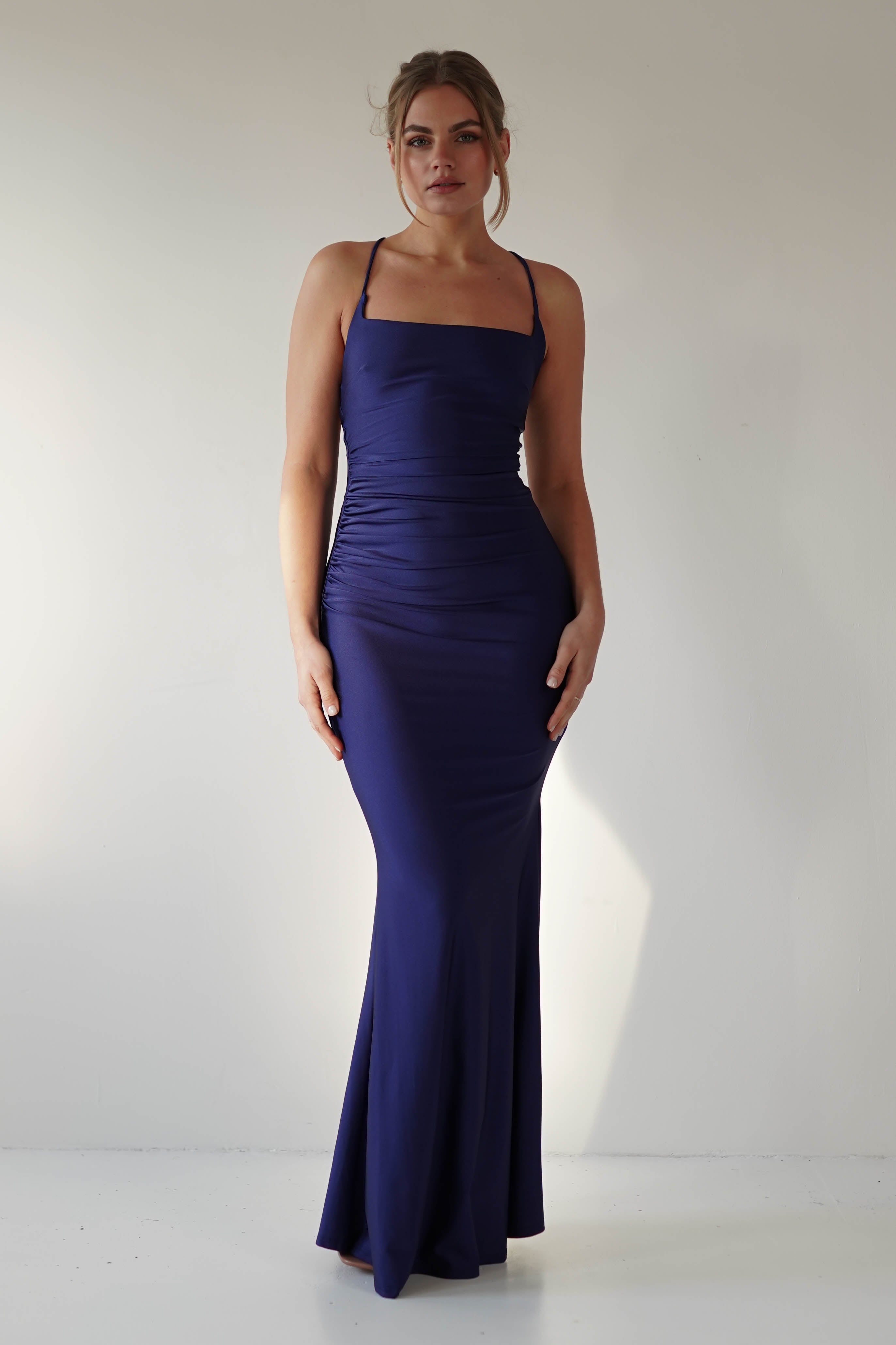 Monette Bodycon Maxi Gown | Navy