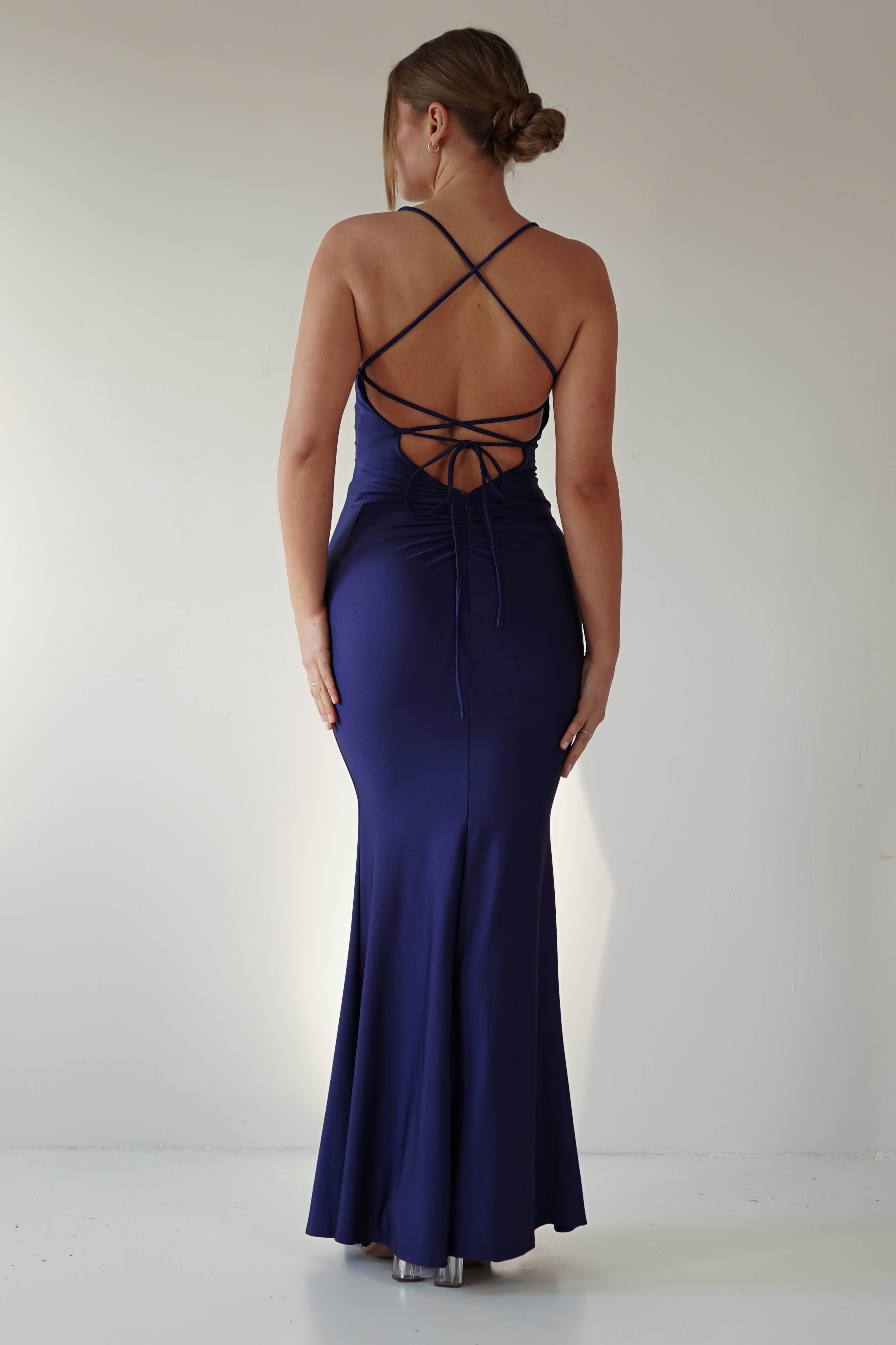 Monette Bodycon Maxi Gown | Navy