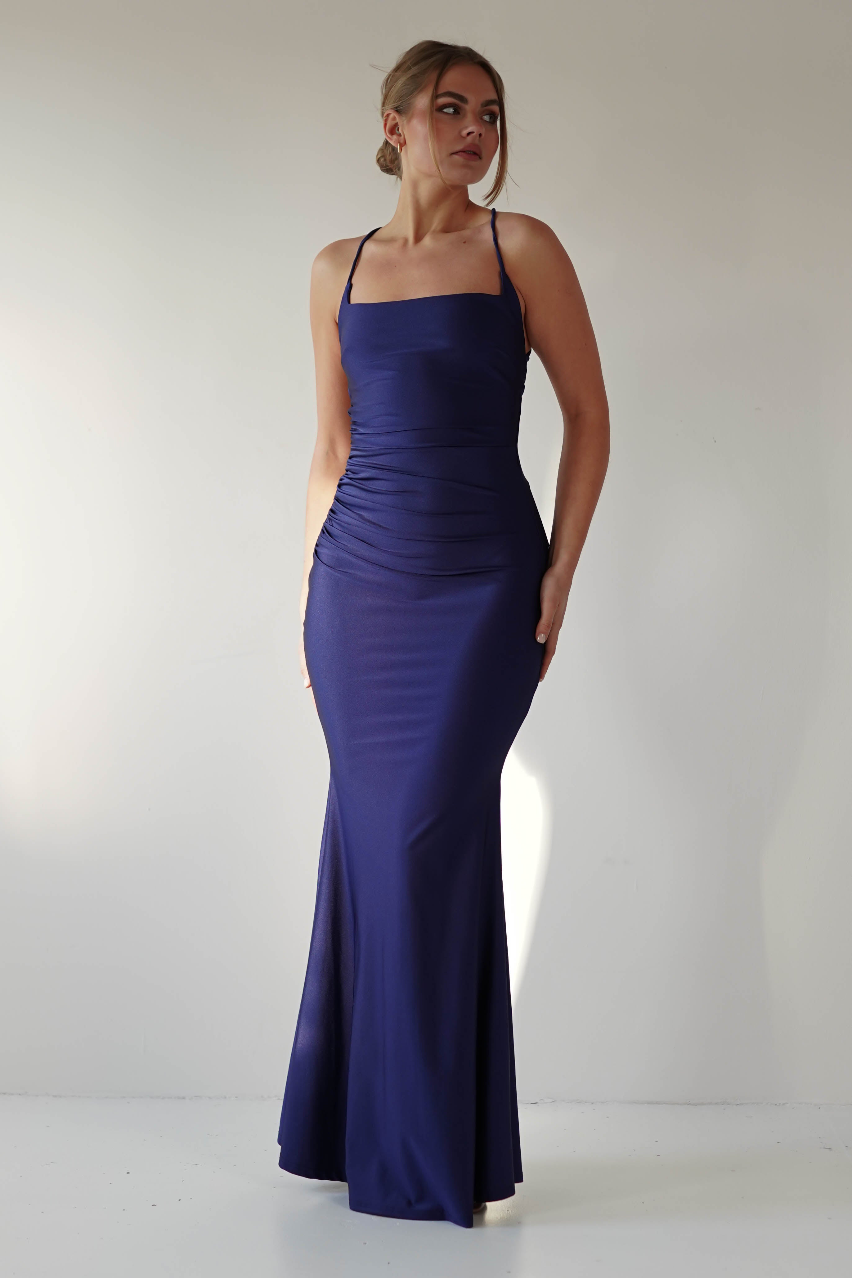 Monette Bodycon Maxi Gown | Navy