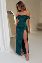 Monica Off The Shoulder Gown | Emerald Green | Debs & Prom | Formal Gown | Oh Hello Clothing