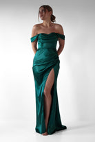 Monica Off The Shoulder Gown | Emerald Green | Debs & Prom | Formal Gown | Oh Hello Clothing