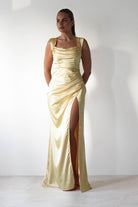 Monica Off The Shoulder Gown | Yellow | Debs & Prom | Formal Gown | Oh Hello Clothing