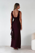 Oh Hello Clothing Dresses Montana Chiffon Maxi Dress | Berry Wine