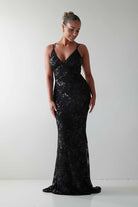 Oh Hello Clothing Dresses 1*DONE -LOVESOME-CD30340-BLACK SEQUIN DRESS