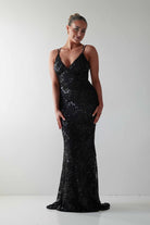 Oh Hello Clothing Dresses 1*DONE -LOVESOME-CD30340-BLACK SEQUIN DRESS