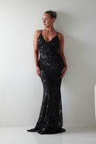 Oh Hello Clothing Dresses 1*DONE -LOVESOME-CD30340-BLACK SEQUIN DRESS