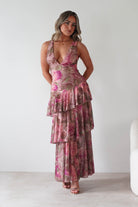 Morgana Floral Ruffle Maxi Dress Mixed Print | Wedding Guest Dress | Maxi | Oh Hello Clothing