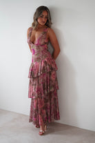 Morgana Floral Ruffle Maxi Dress Mixed Print | Wedding Guest Dress | Maxi | Oh Hello Clothing
