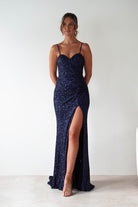 Nalita Bodycon Sequin Gown | Navy | Debs & Prom | Formal Gown | Oh Hello Clothing
