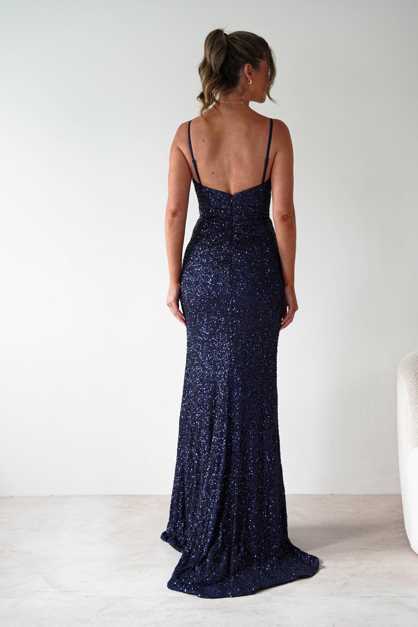 Nalita Bodycon Sequin Gown | Navy | Oh Hello Clothing | S (8)