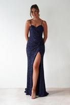 Nalita Bodycon Sequin Gown | Navy | Debs & Prom | Formal Gown | Oh Hello Clothing