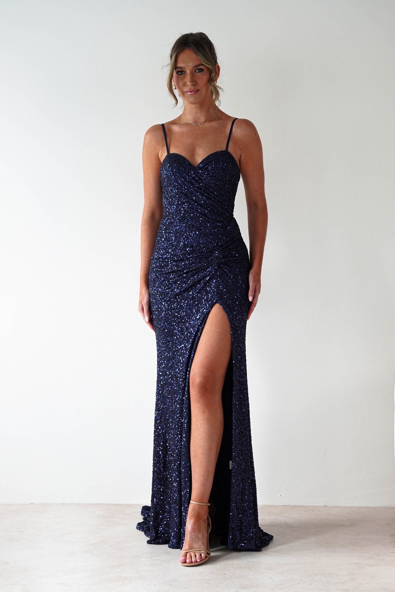 Nalita Bodycon Sequin Gown | Navy | Oh Hello Clothing | S (8)