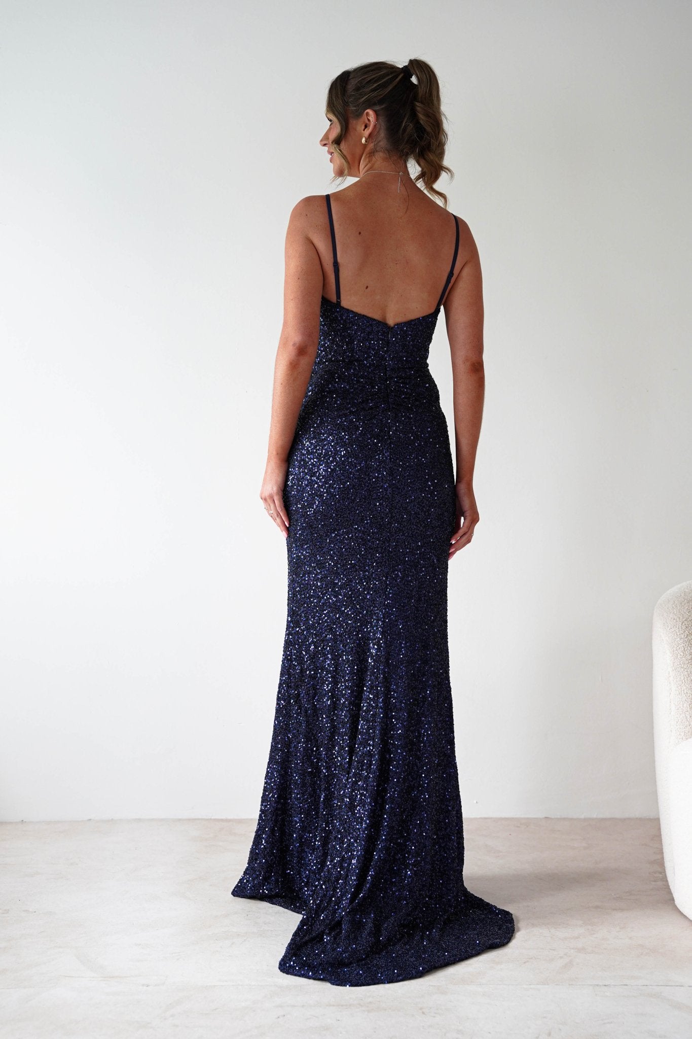Nalita Bodycon Sequin Gown | Navy | Oh Hello Clothing | S (8)