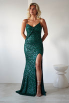 Narissa Sequin Maxi Gown | Green | Debs & Prom | Formal Gown | Oh Hello Clothing